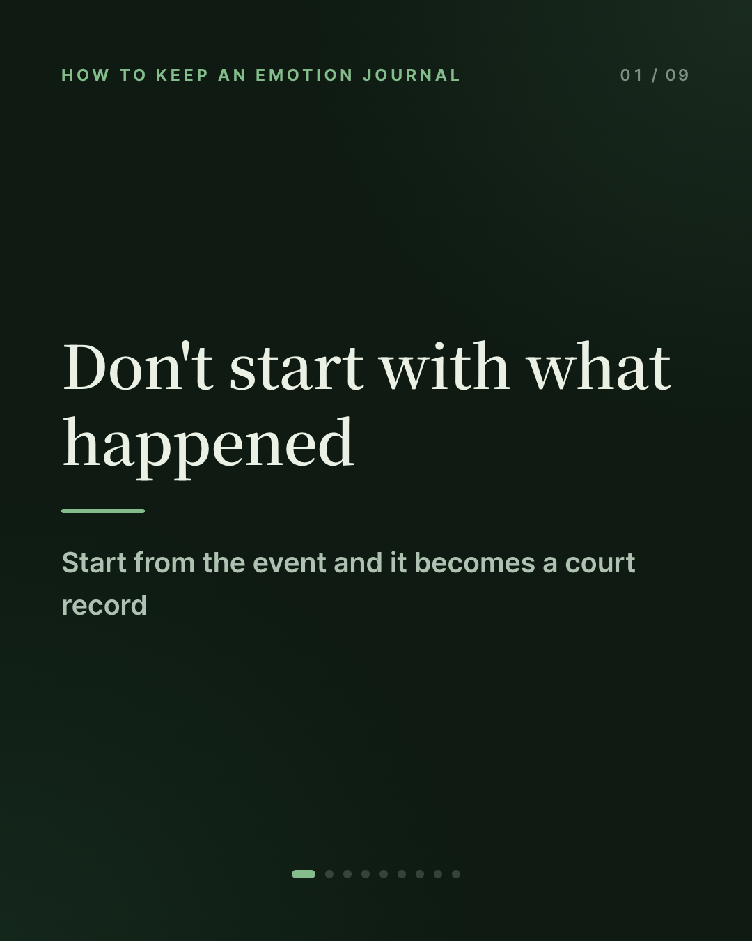 don't start with what happened