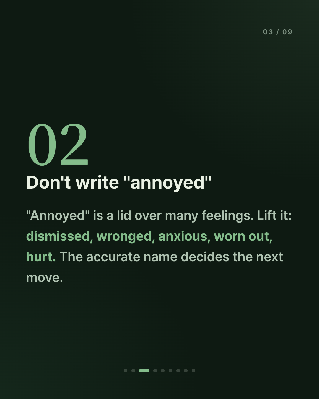 don't start with what happened