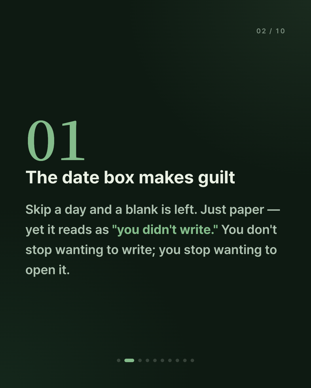 The real reason a diary dies after three days