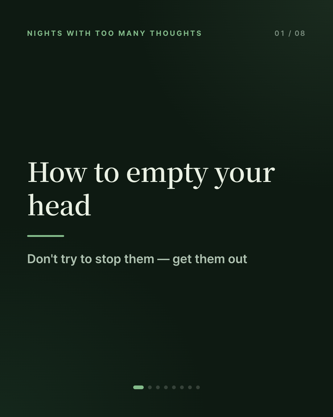 how to empty your head