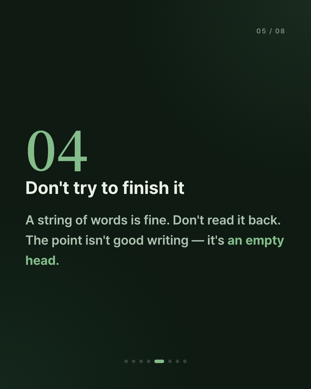 how to empty your head