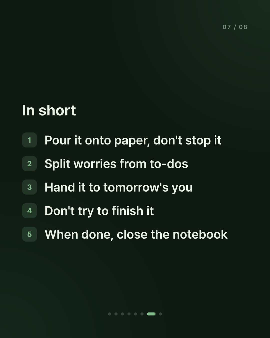 how to empty your head