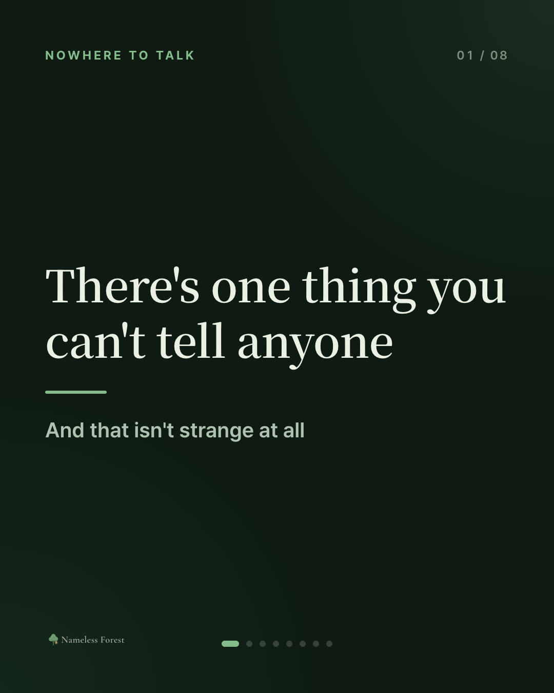 There's One Thing You Can't Tell Anyone