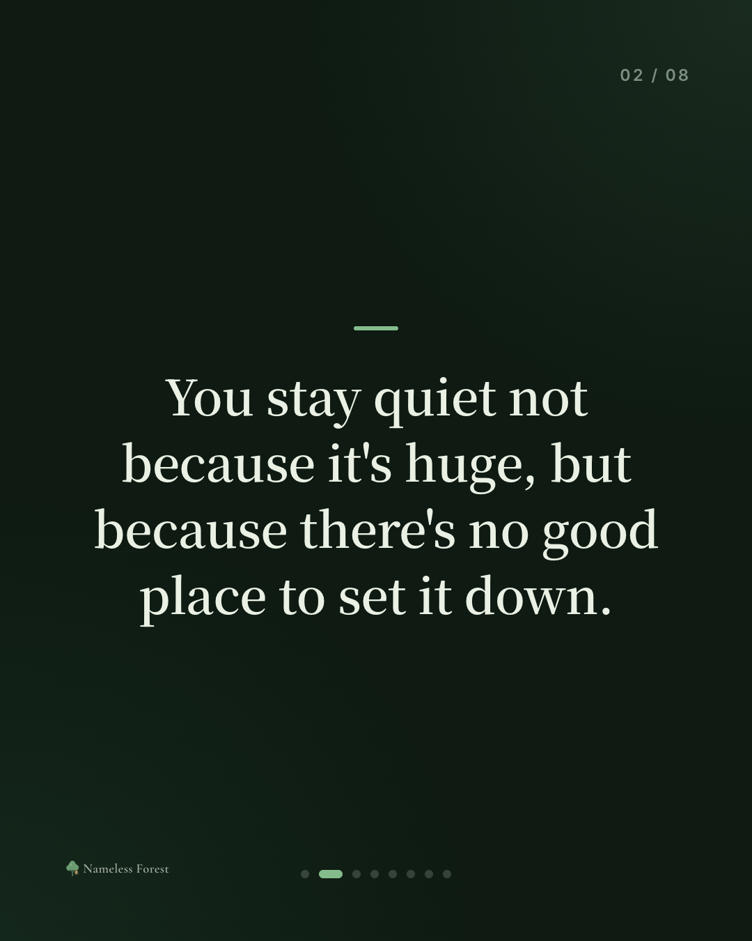 There's One Thing You Can't Tell Anyone