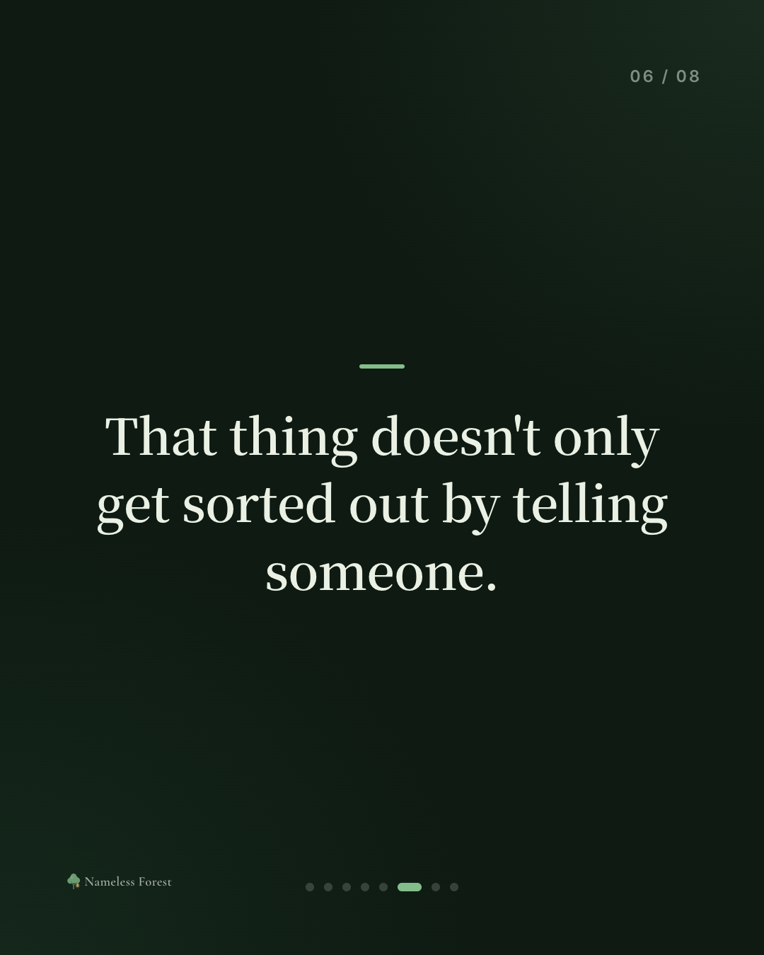 There's One Thing You Can't Tell Anyone