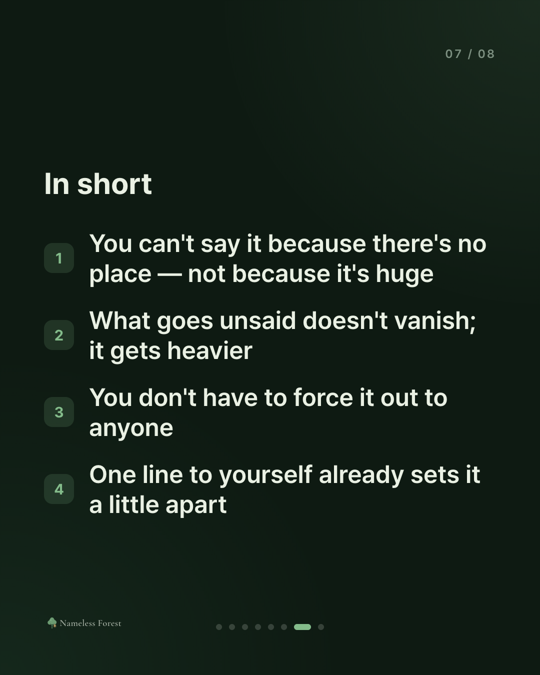 There's One Thing You Can't Tell Anyone