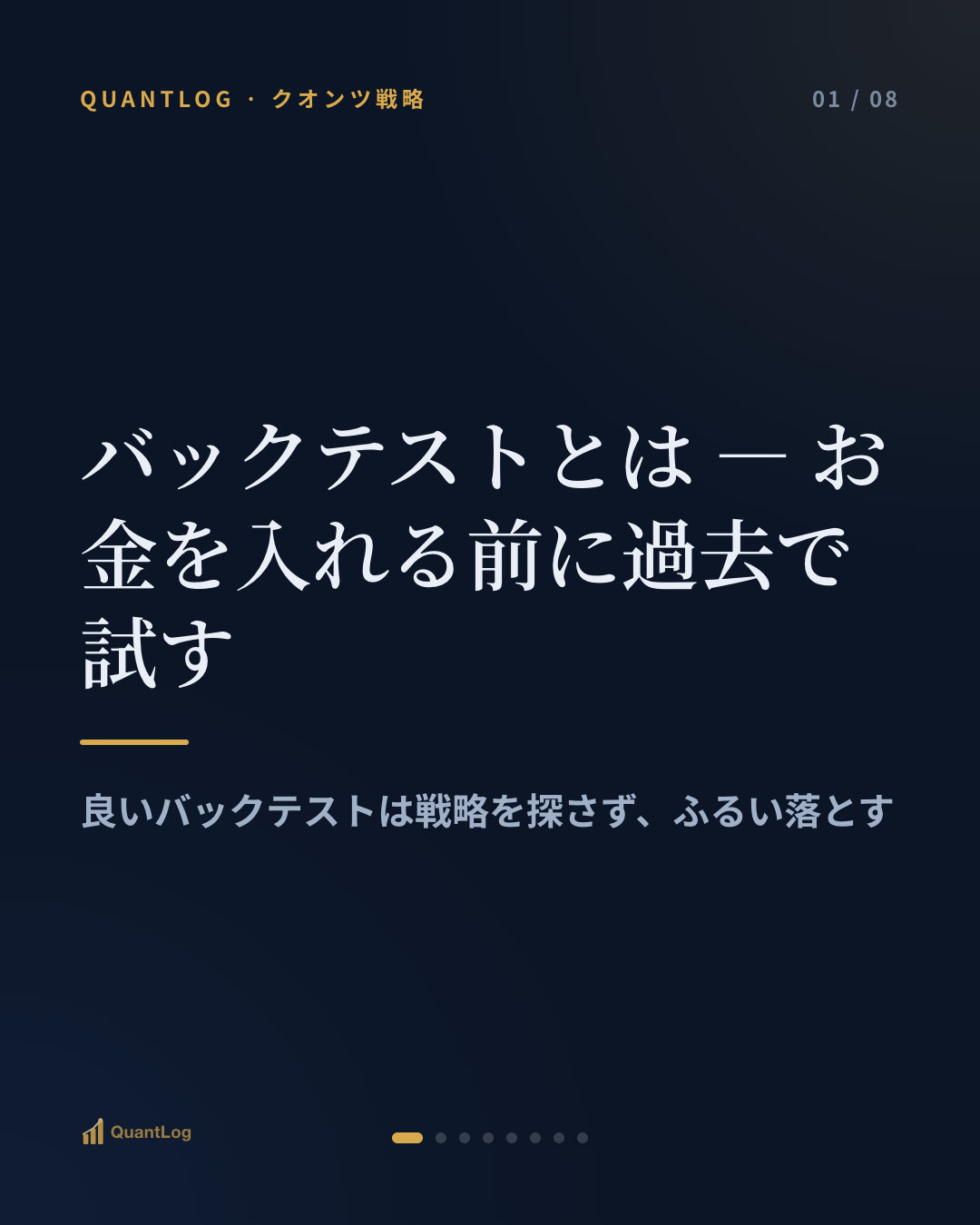バックテストとは — お金を入れる前に、過去で戦略を試す方法