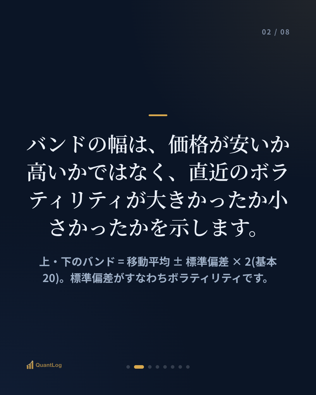 ボリンジャーバンドとは — バンドが狭まるとき、何が起きるのか