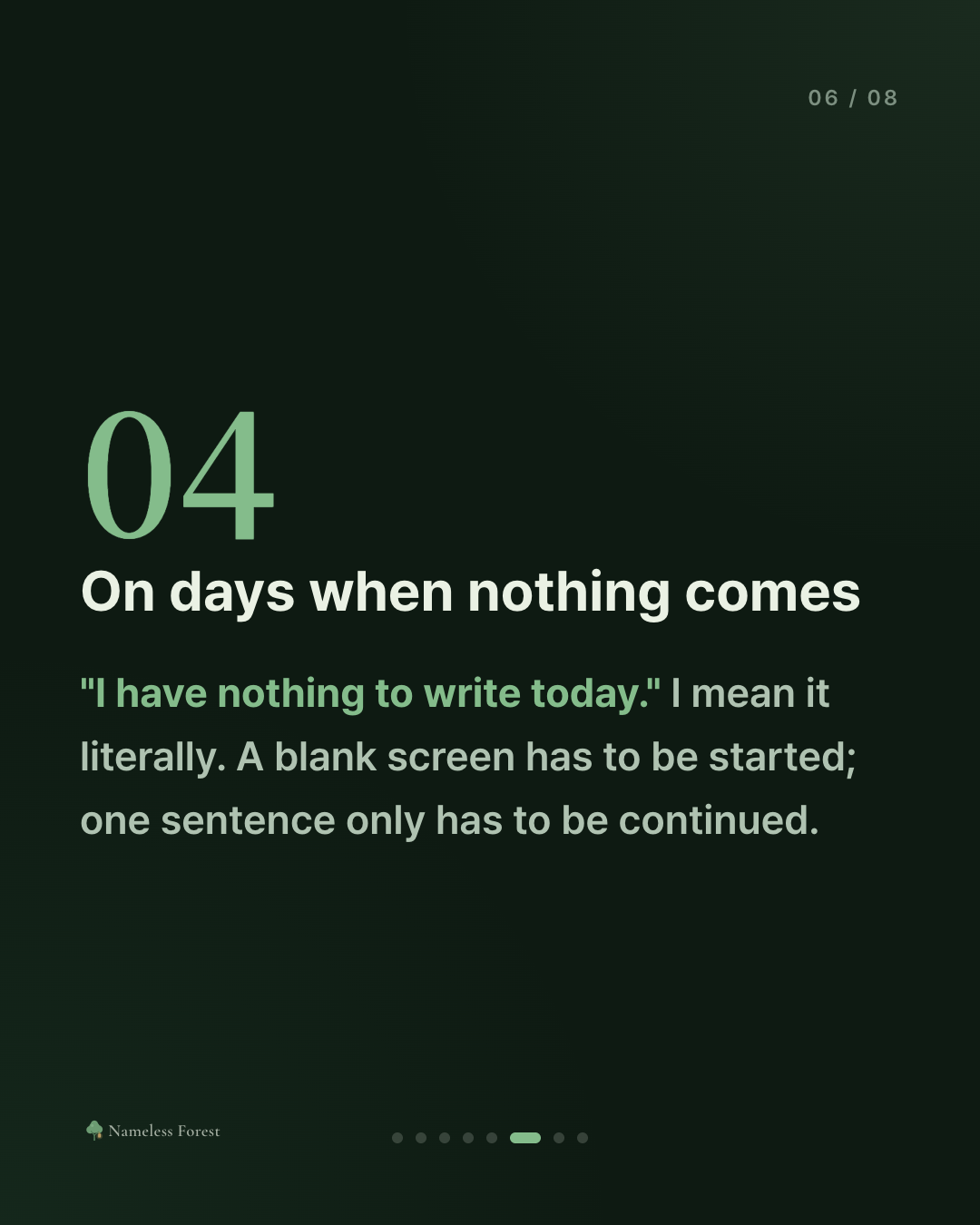 When You Don't Know How to Start the First Line