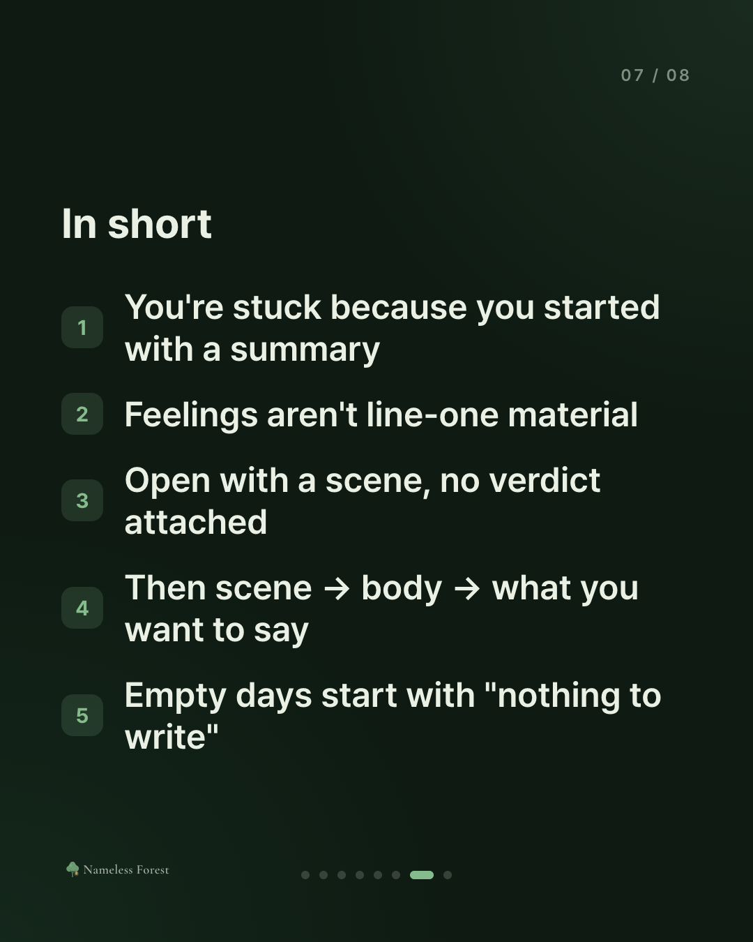 When You Don't Know How to Start the First Line
