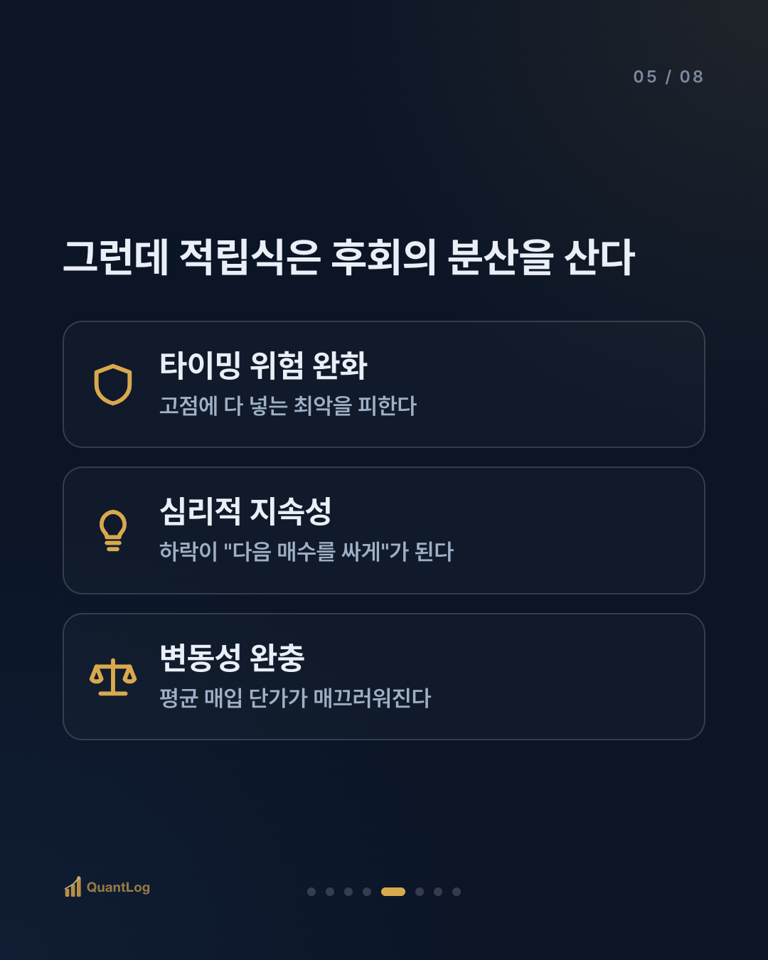 적립식 vs 몰빵 — 나눠 사는 것은 무엇을 사고, 무엇을 포기하나