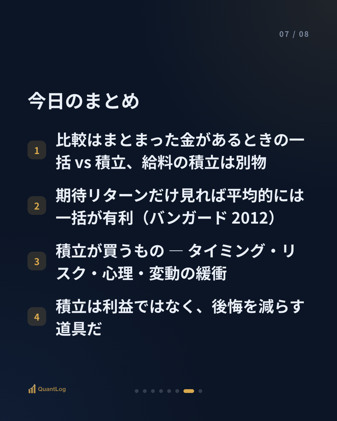 積立 vs 一括 — 分けて買うことは、何を買い、何を手放すのか