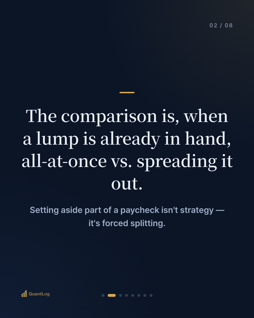 DCA vs Lump Sum — What Buying in Pieces Buys, and What It Gives Up