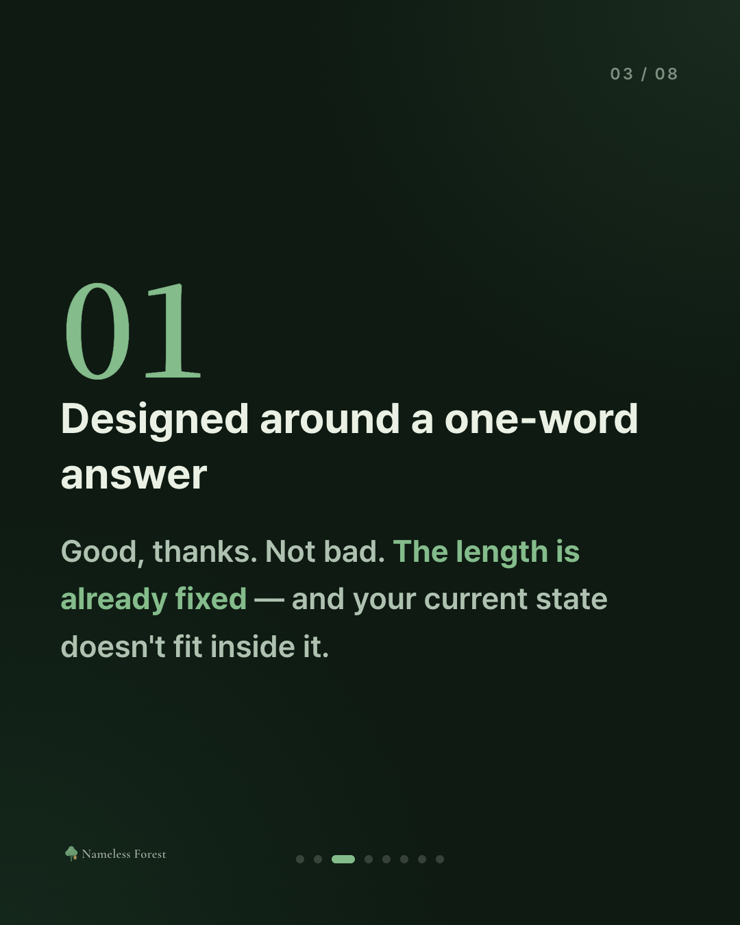 When "How Have You Been" Is Hard to Answer