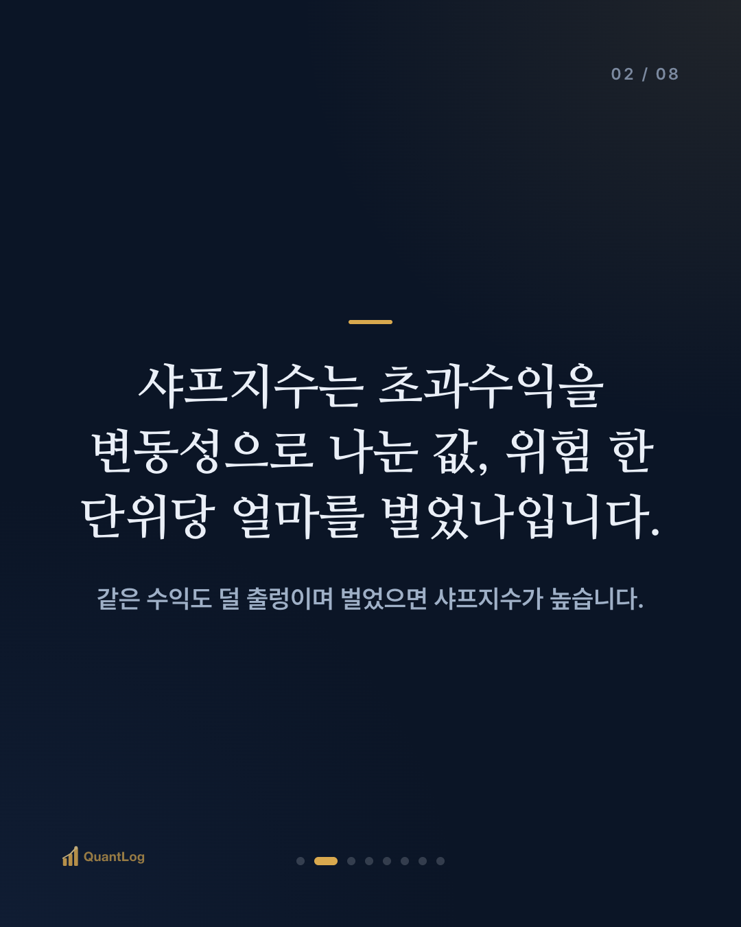 샤프지수란 — 수익률만 보면 안 되는 이유