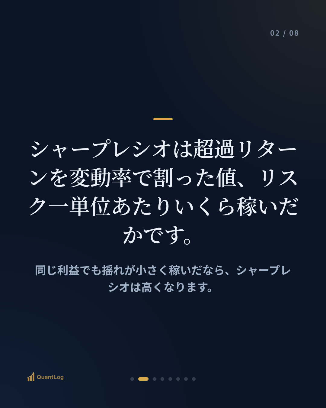 シャープレシオとは — リターンだけを見てはいけない理由