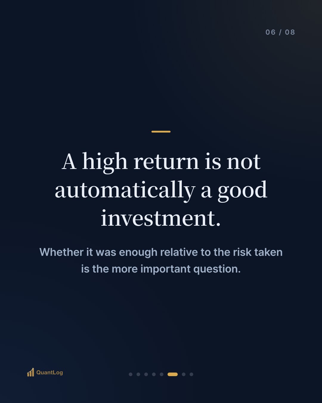 What Is the Sharpe Ratio? — Why Return Alone Isn't Enough