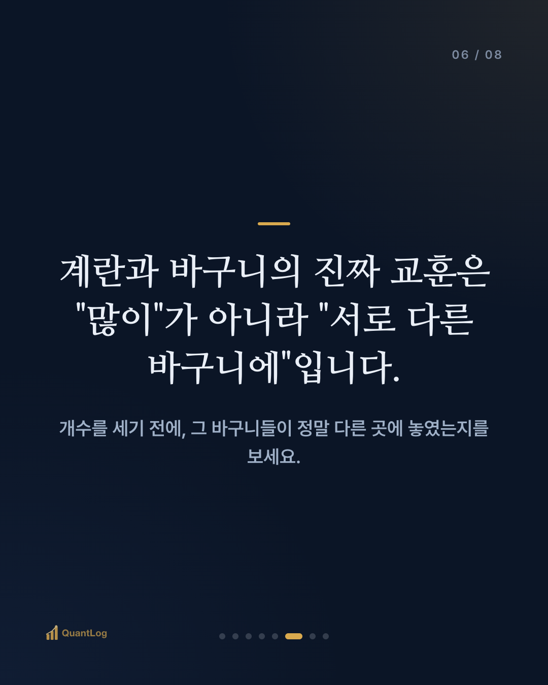 분산투자는 몇 종목부터 의미가 있나 — 계란과 바구니의 진짜 개수