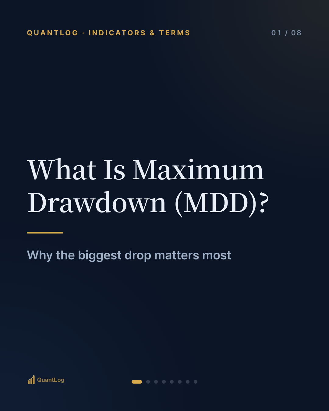 What Is Maximum Drawdown (MDD)? — Why the Biggest Drop Matters Most