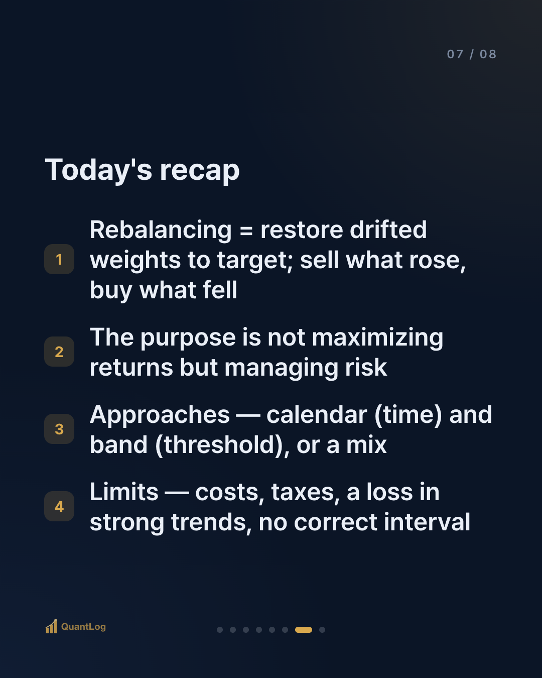 What Is Rebalancing? — When Do You Re-Align?