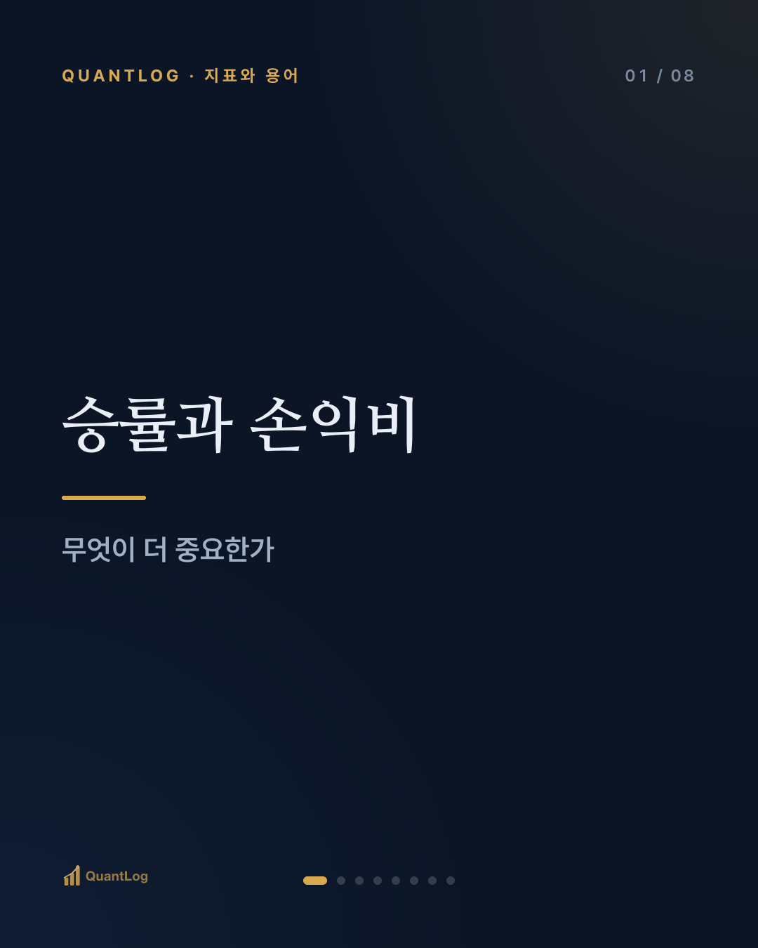 승률과 손익비 — 무엇이 더 중요한가